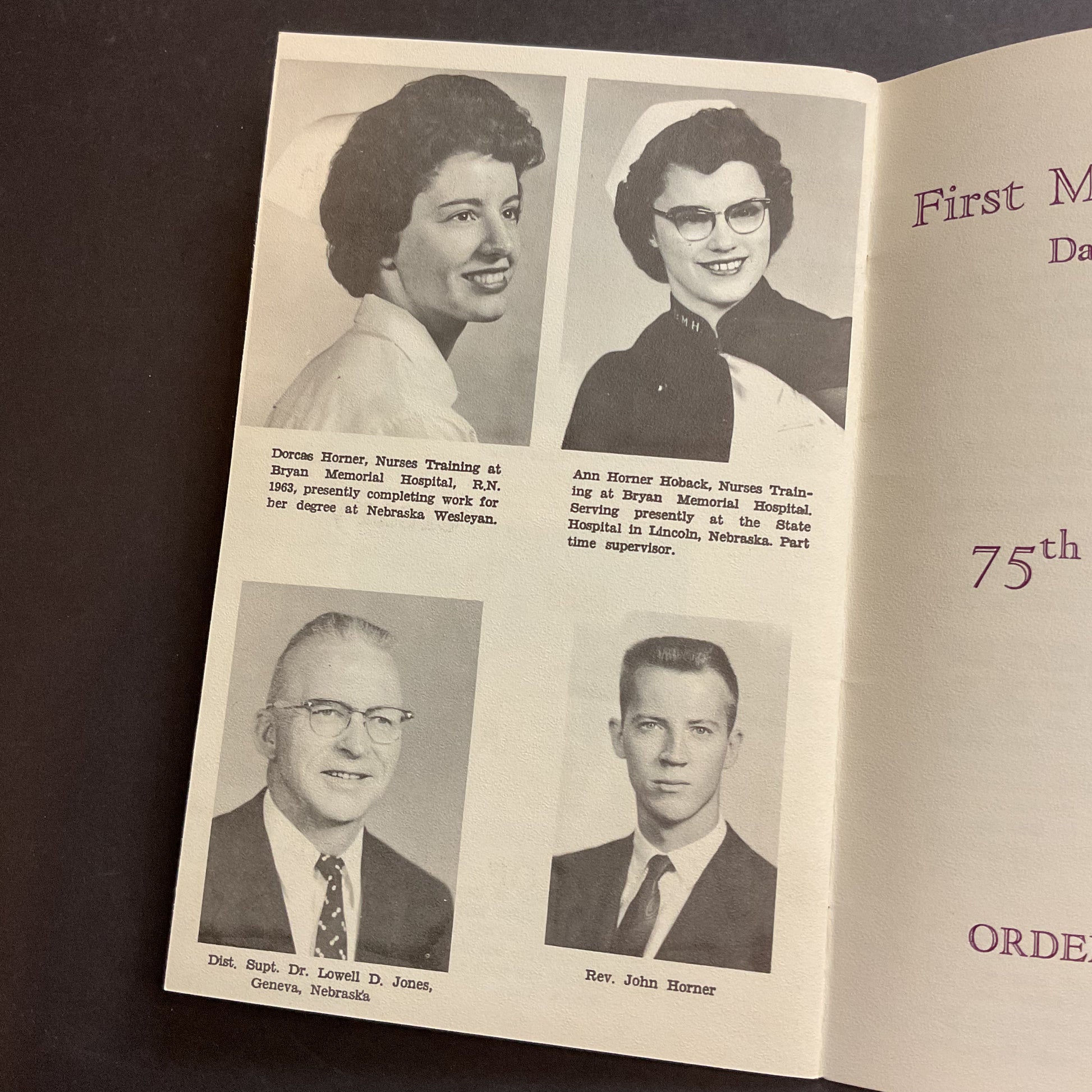 Vintage Daykin Nebraska 1963 Anniversary Booklet Methodist Church - Avid Vintage