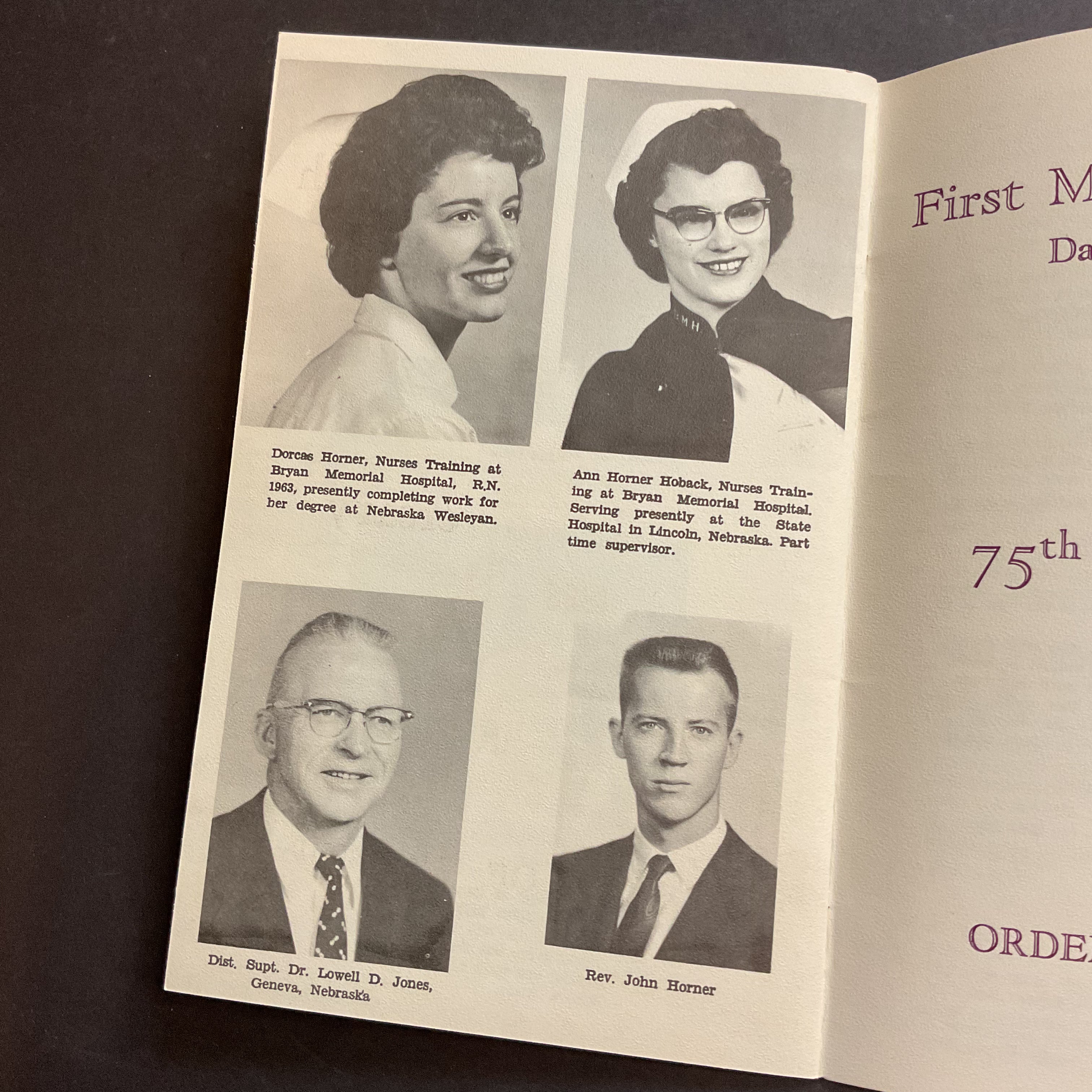 Vintage Daykin Nebraska 1963 Anniversary Booklet Methodist Church - Avid Vintage