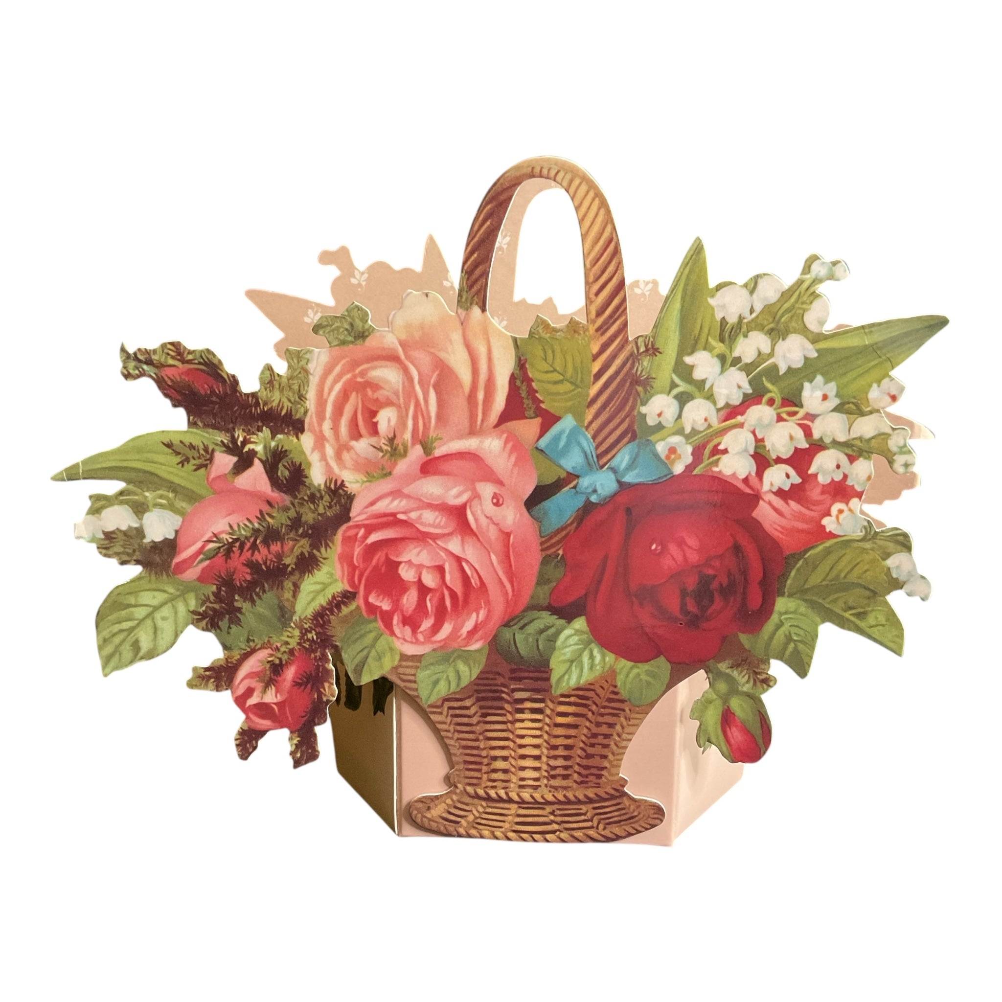 Vintage 1988 John Grossman Victorian Basket Box Flowers in a Basket