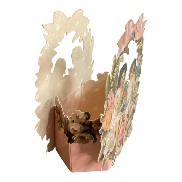 Vintage 1990 John Grossman Victorian Basket Box Children in the Flowers