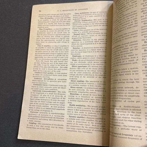 Vintage 1940 Pilot’s Radio Manual Book Reeder G Nichols