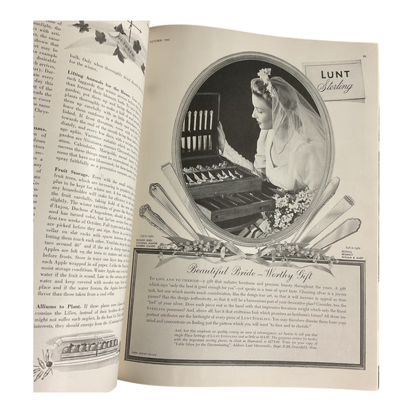 House Beautiful Magazine Combined with Home & Field October 1940