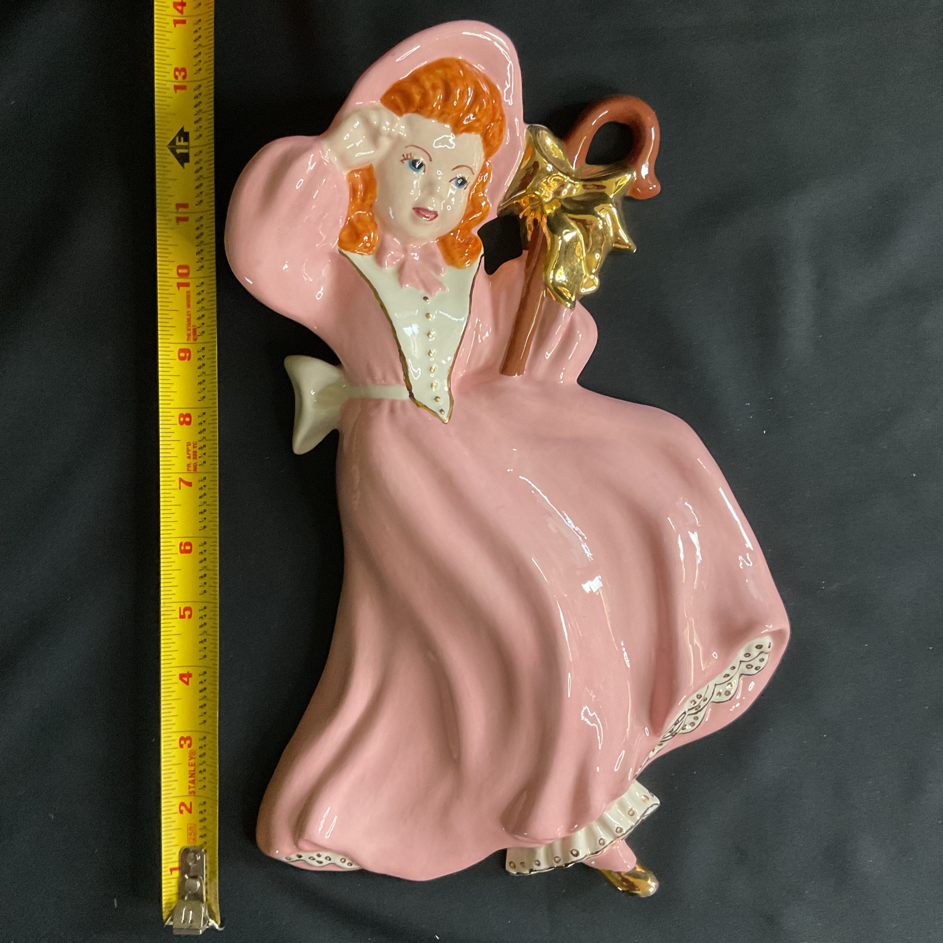 Vintage Little Bo Peep Ceramic Set of 3 Baby Nursery Wall Art