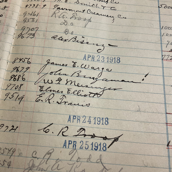 Vintage Bank Ledger Book 1918-1922 Plattsmouth Nebraska 300 Pages Filled