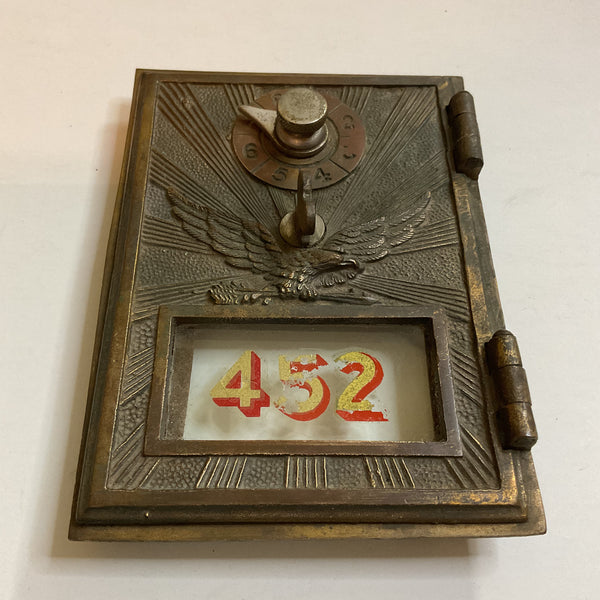 Antique U.S. Post Office Flying Eagle Mail Box Door #452