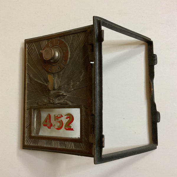 Antique U.S. Post Office Flying Eagle Mail Box Door #452