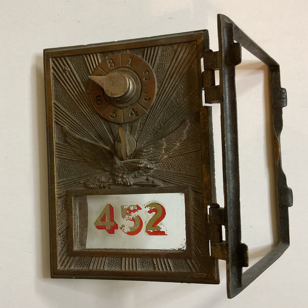Antique U.S. Post Office Flying Eagle Mail Box Door #452