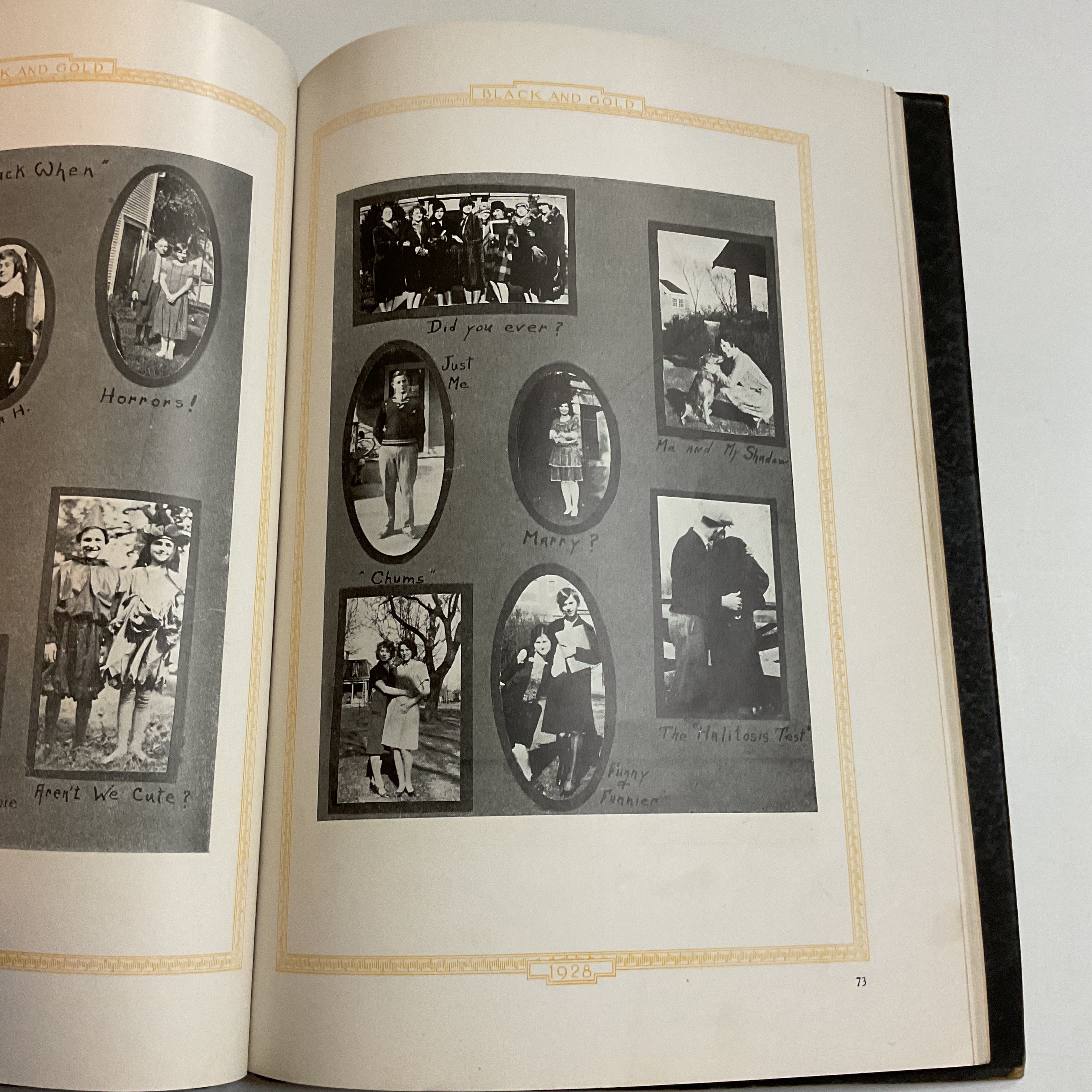 Vintage 1928 Fremont Nebraska Yearbook The Black and Gold