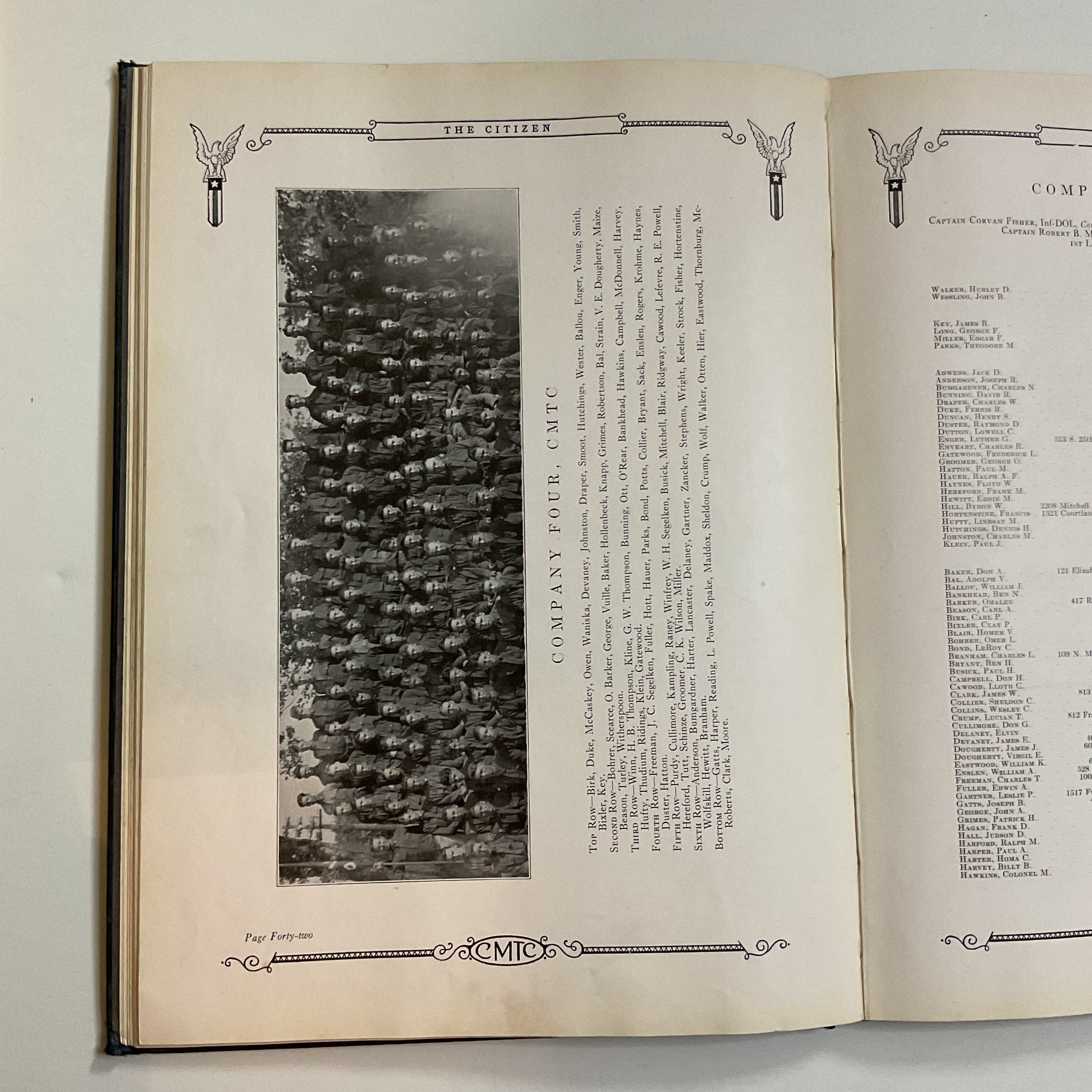 Vintage 1925 Des Moines Iowa C.M.T.C. Yearbook The Citizen