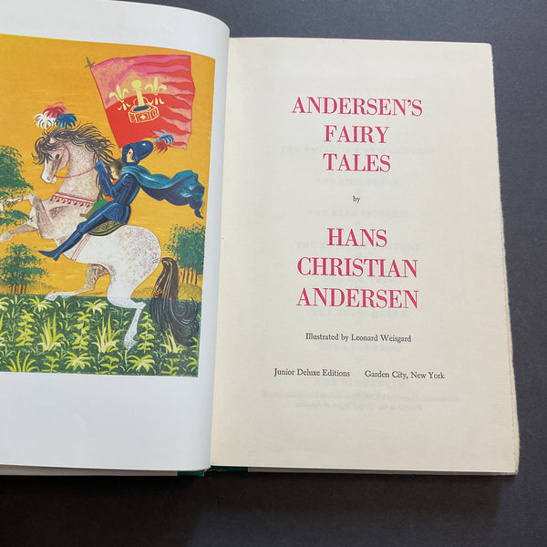 Andersen’s Fairy Tales Junior Deluxe Editions 1956 Hardcover Book