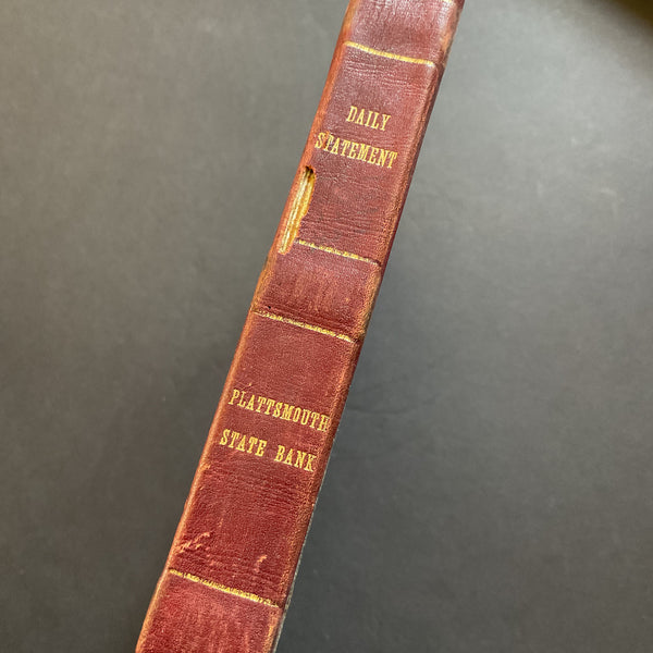 Antique Bank Ledger Book 1919-1922 Plattsmouth Nebraska 200 Pages Filled
