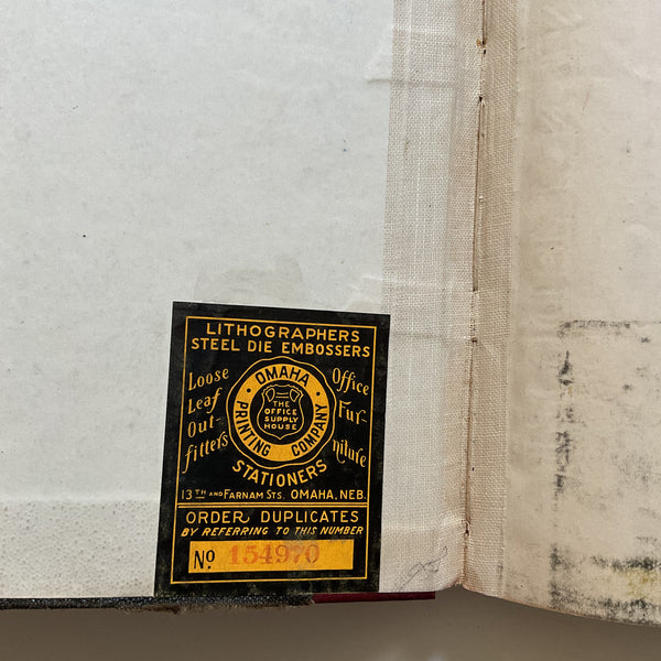 Antique Bank Ledger Book 1919-1922 Plattsmouth Nebraska 200 Pages Filled