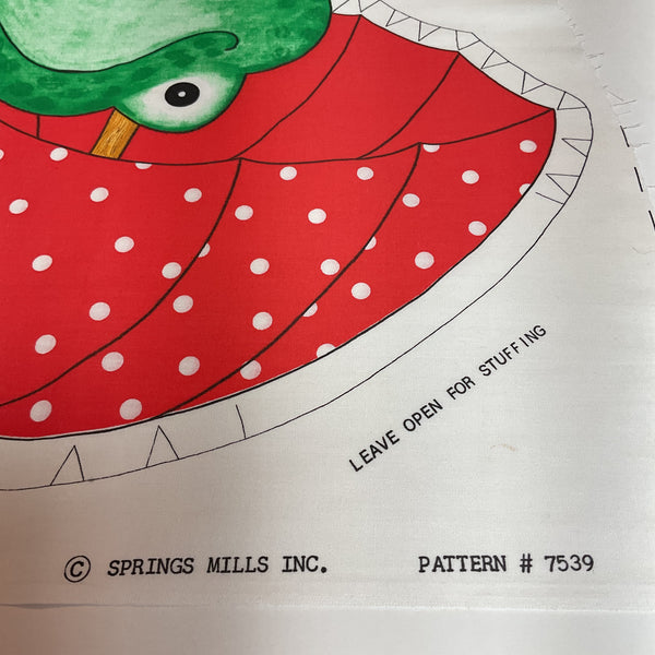 Vintage Springs Mills Anthropomorphic Frog Doll Cut and Sew 18 Inch Fabric Panel 7539