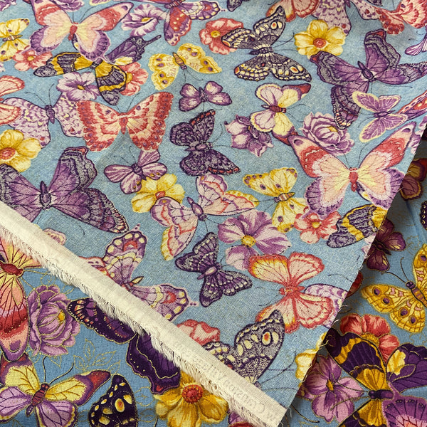 Cranston Print Works Butterfly Fabric 44 x 1 Yard VIP 2007