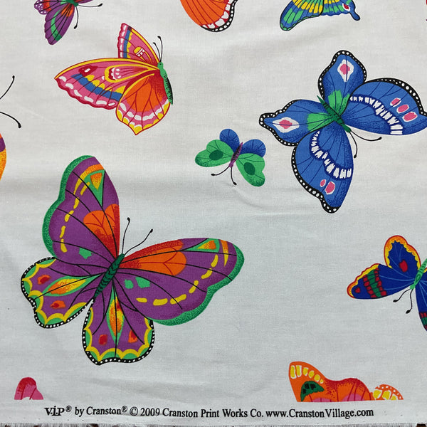 Cranston Print Works VIP Butterfly Fabric 44 x 1 Yard