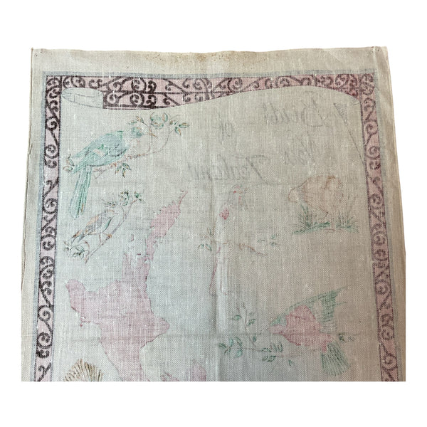 Birds of New Zealand Linen Kitchen Tea Towel Kiwi Tui Cotton