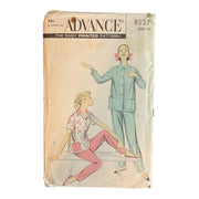 Vintage 1950s Misses' Pajamas Advance Sewing Pattern 8227 Bust 32 Waist 25