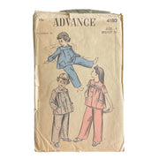 Vintage 1950s Girls Pajamas Sleepwear Advance Pattern 4180 - Avid Vintage