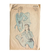 Vintage 1940s Ladies Blouse Advance Pattern 3229 Size 14 Bust 32 - Avid Vintage