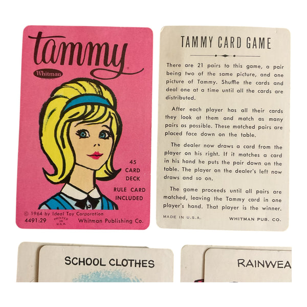 Vintage 1964 Whitman Tammy Playing Card Game Complete Deck No 4491