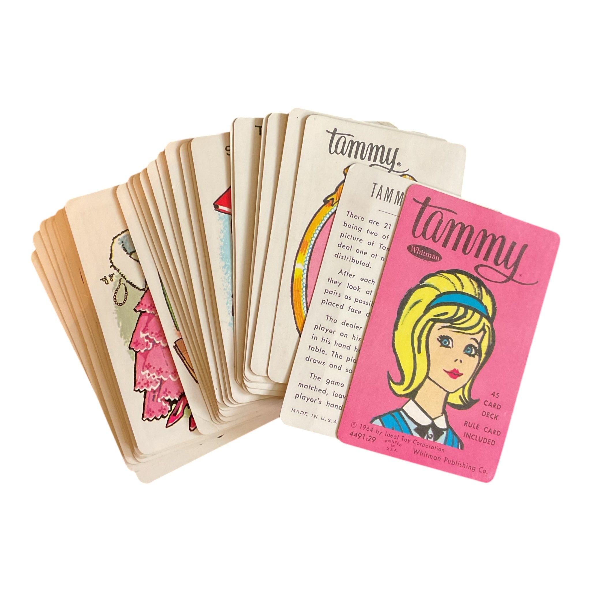 Vintage 1964 Whitman Tammy Playing Card Game Complete Deck No 4491
