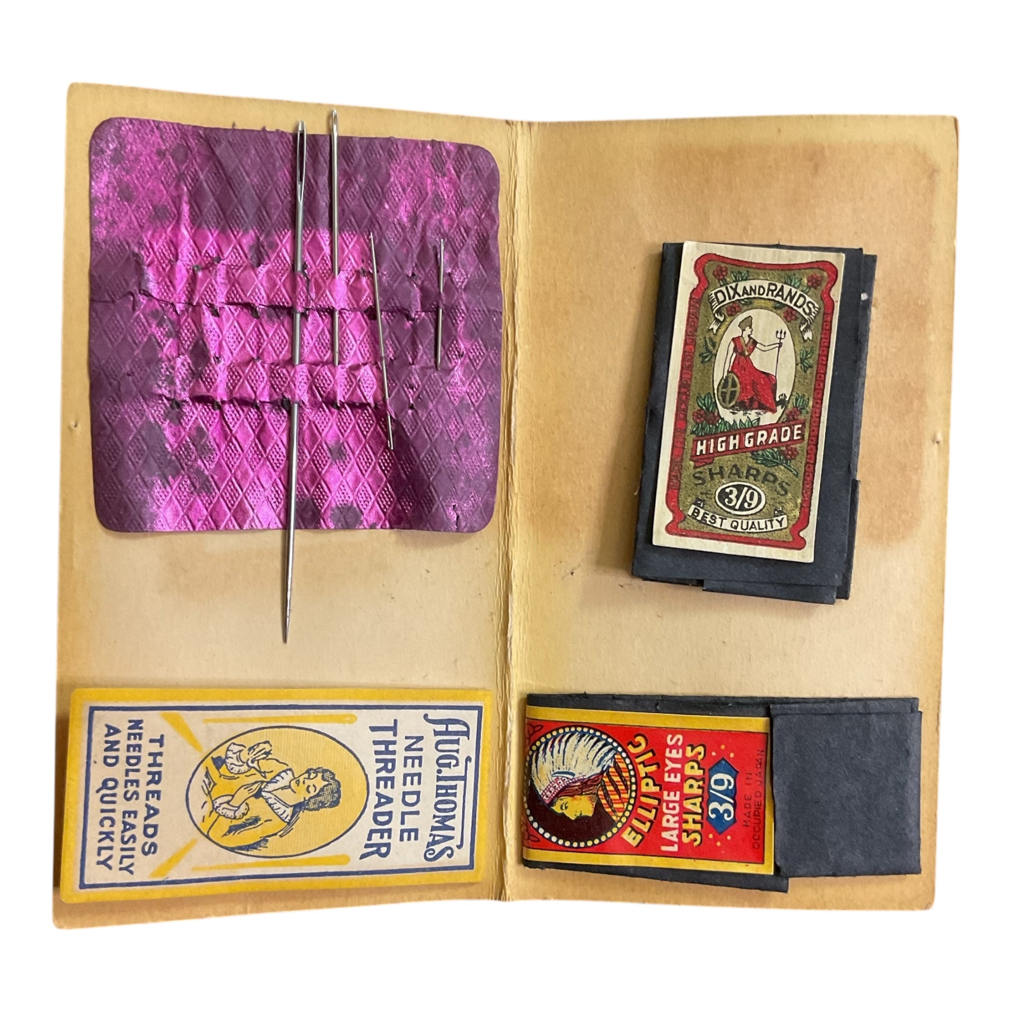 Vintage 1940 Needle Book Sewing Ephemera BM Co