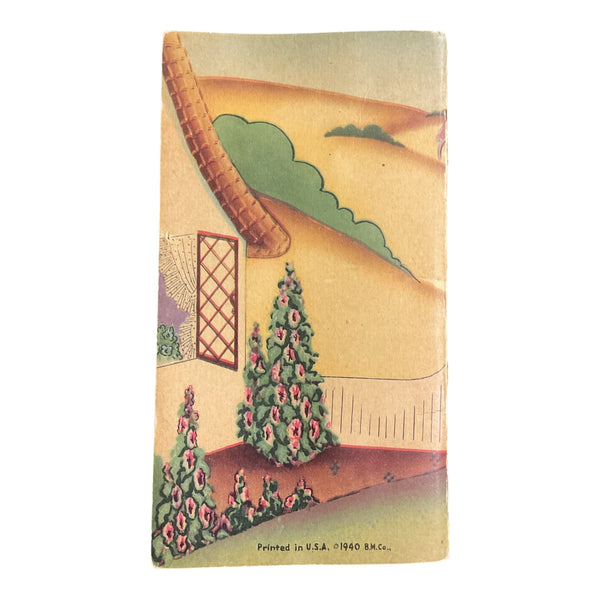 Vintage 1940 Needle Book Sewing Ephemera BM Co