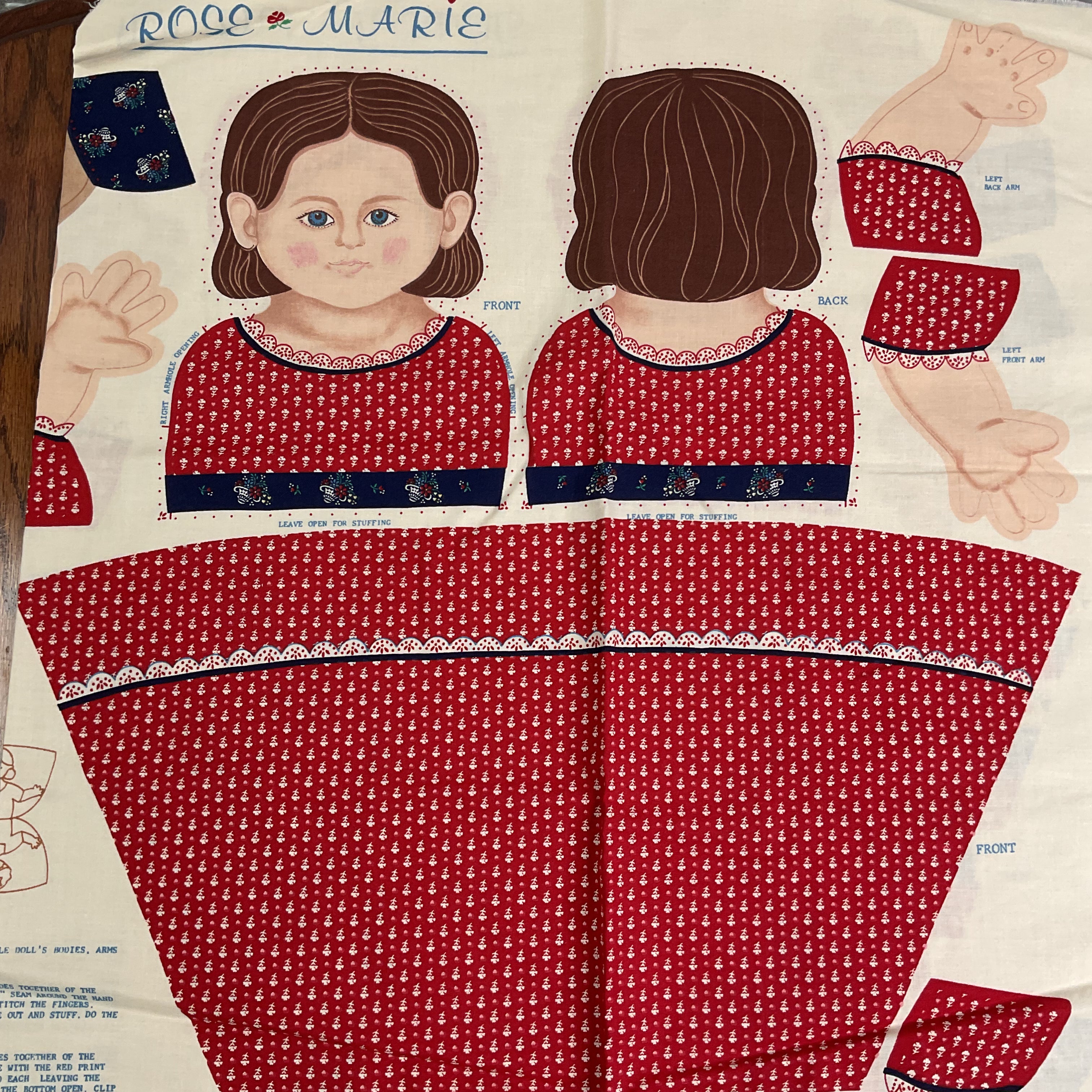 Vintage Topsy Turvy Rose Marie Cut and Sew Fabric Panel Pattern 4908