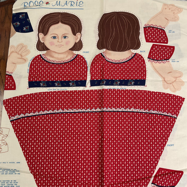Vintage Topsy Turvy Rose Marie Cut and Sew Fabric Panel Pattern 4908