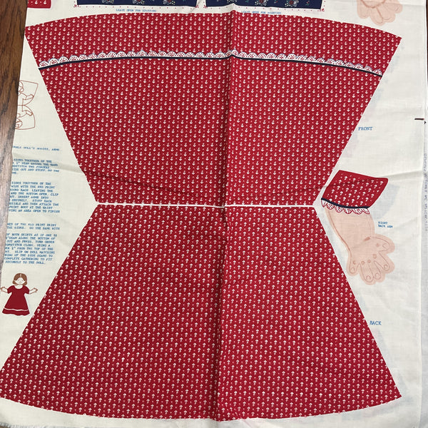 Vintage Topsy Turvy Rose Marie Cut and Sew Fabric Panel Pattern 4908