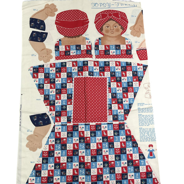 Vintage Topsy Turvy Rose Marie Cut and Sew Fabric Panel Pattern 4908