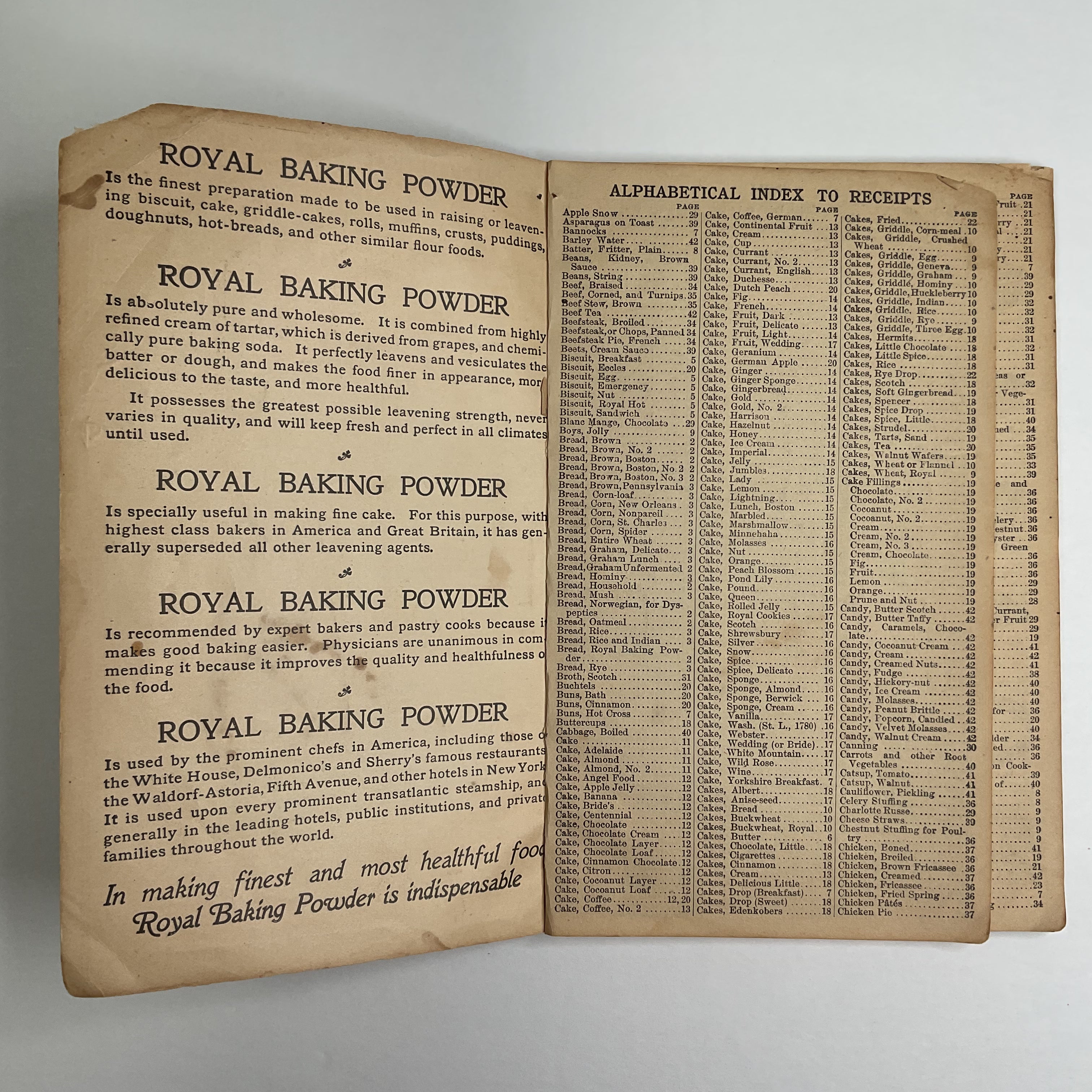 Vintage 1902 Royal Baker and Pastry Cook Cookbook Recipe Book