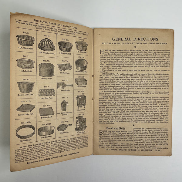 Vintage 1902 Royal Baker and Pastry Cook Cookbook Recipe Book