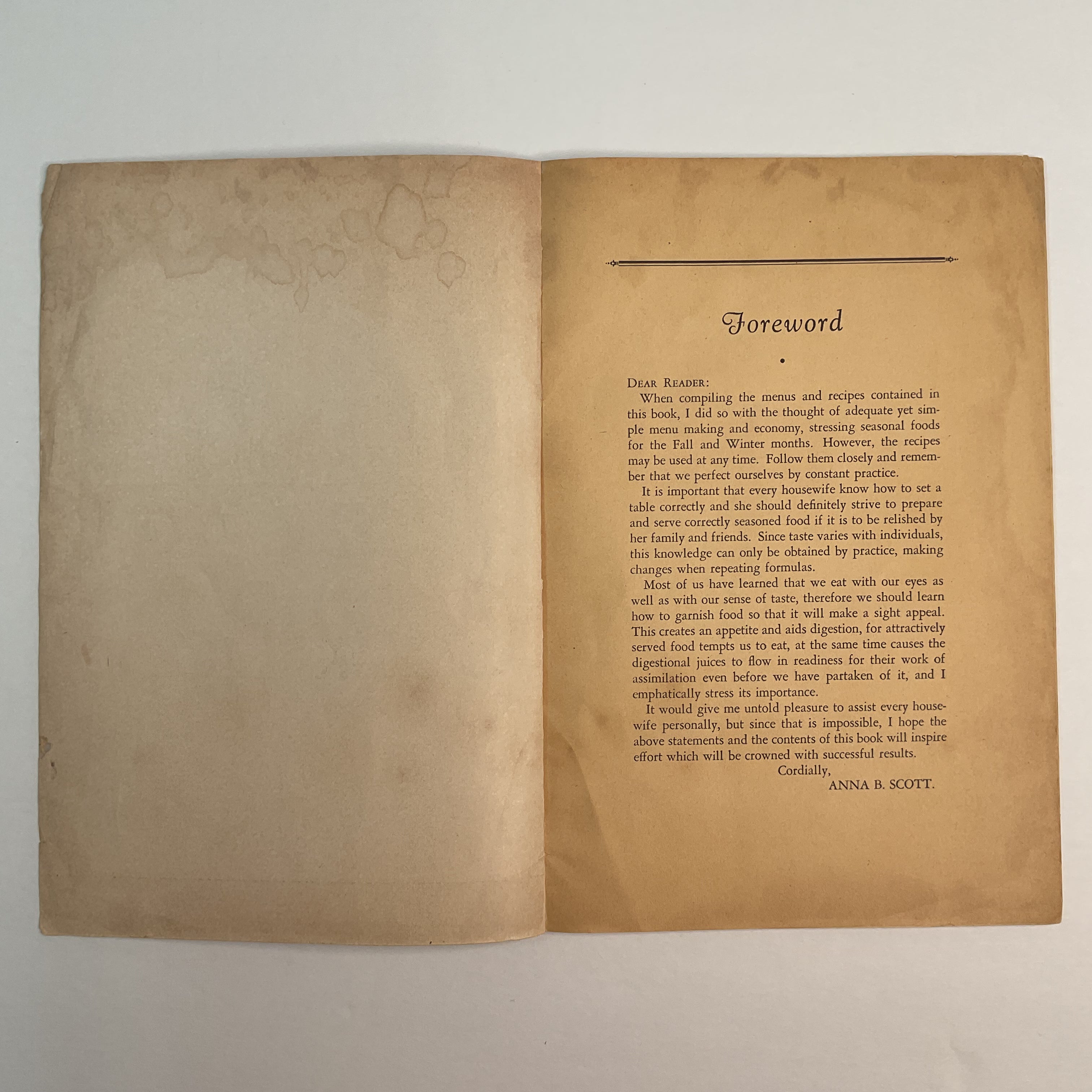 Vintage 1936 Cook Book The Philadelphia Inquirer Anna B. Scott Recipe Book