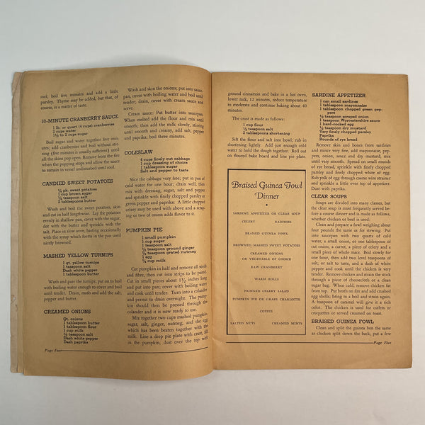 Vintage 1936 Cook Book The Philadelphia Inquirer Anna B. Scott Recipe Book