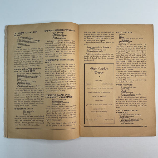 Vintage 1936 Cook Book The Philadelphia Inquirer Anna B. Scott Recipe Book