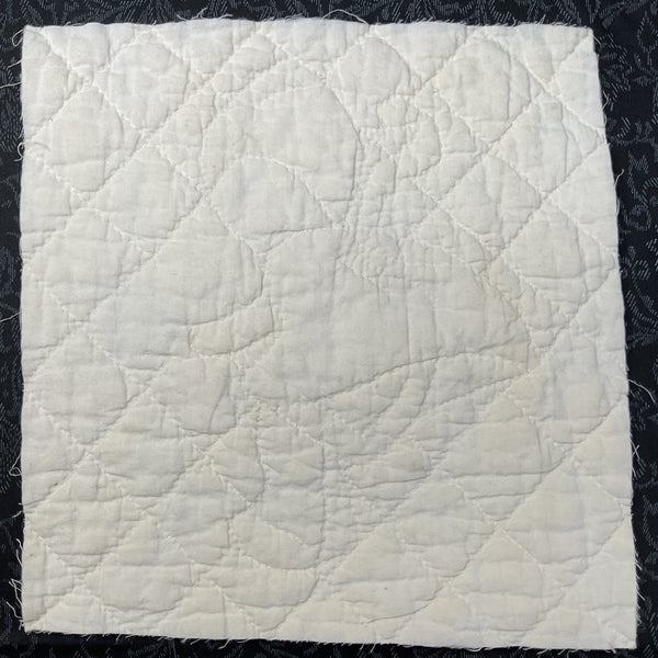 Vintage Embroidered Quilt Block Little Dutch Girl or Brownie Girl Purple 10 1/2 x 11