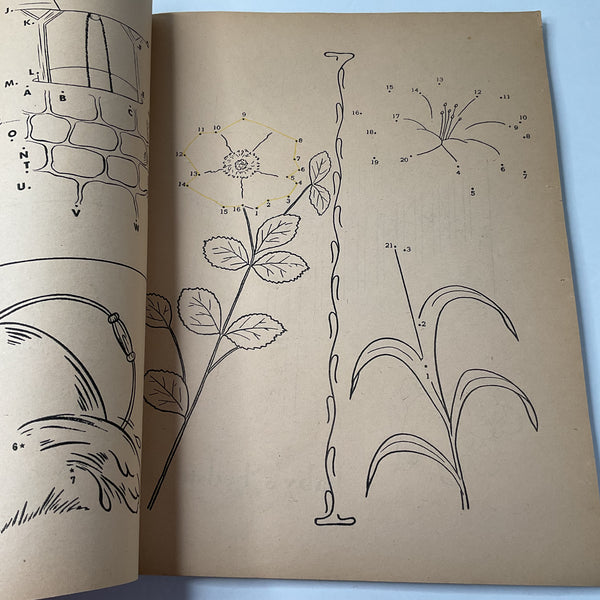 Vintage Oversized Coloring Book 1940s Saalfield Follow the Dots No. 5285