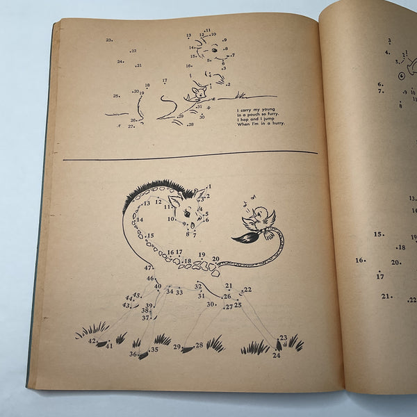 Vintage Oversized Coloring Book 1940s Saalfield Follow the Dots No. 5285