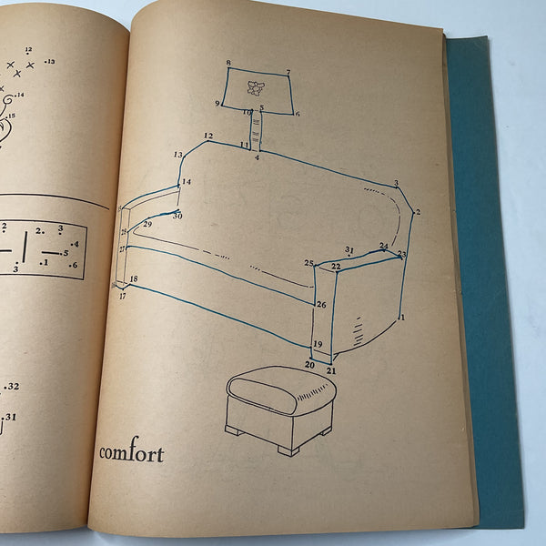 Vintage Oversized Coloring Book 1940s Saalfield Follow the Dots No. 5285
