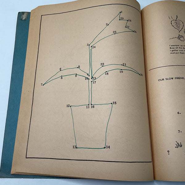 Vintage Oversized Coloring Book 1940s Saalfield Follow the Dots No. 5285