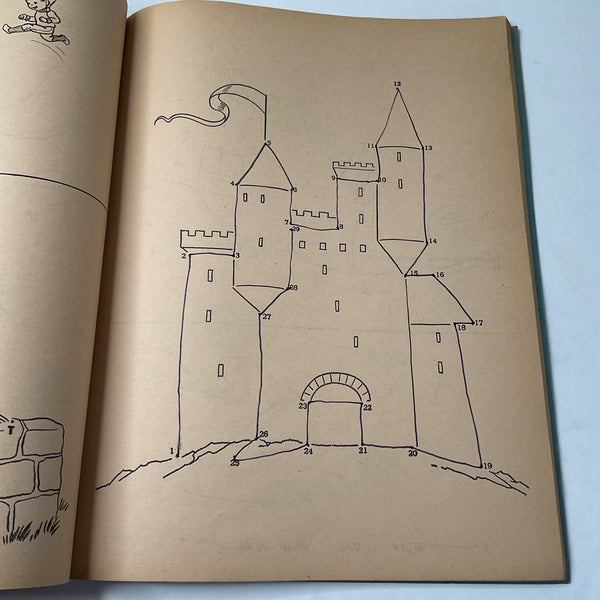 Vintage Oversized Coloring Book 1940s Saalfield Follow the Dots No. 5285