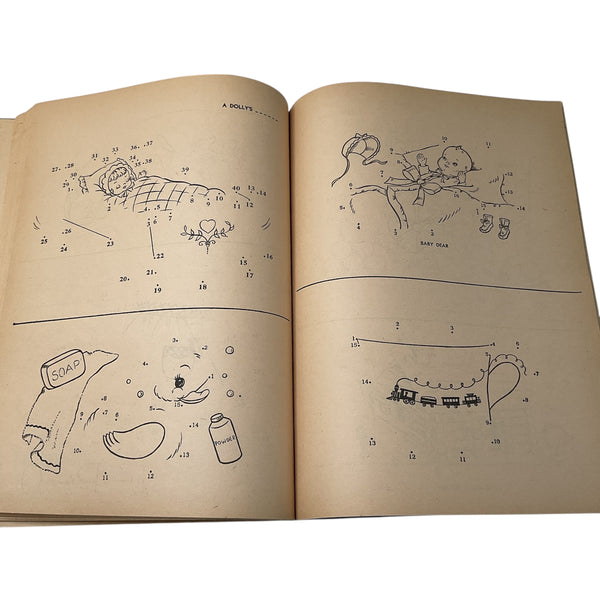 Vintage Oversized Coloring Book 1940s Saalfield Follow the Dots No. 5285
