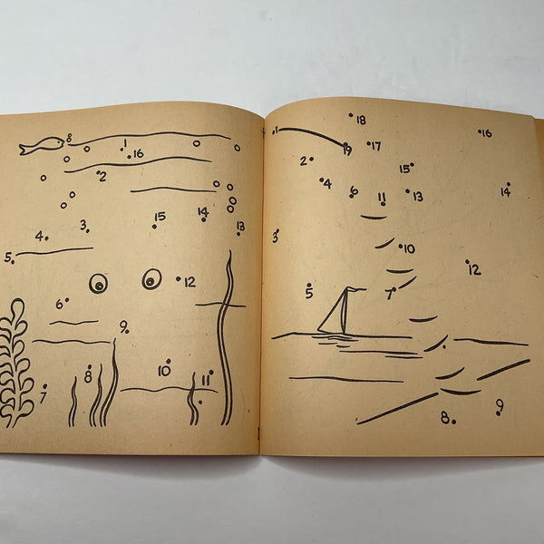 Vintage 1956 Dot to Dot Whitman Coloring Book No. 2951 Unused