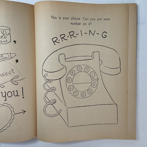 Vintage 1965 Children’s Activity Coloring Book Stephens No. 570