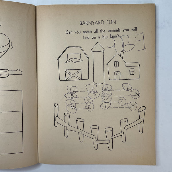 Vintage 1965 Children’s Activity Coloring Book Stephens No. 570