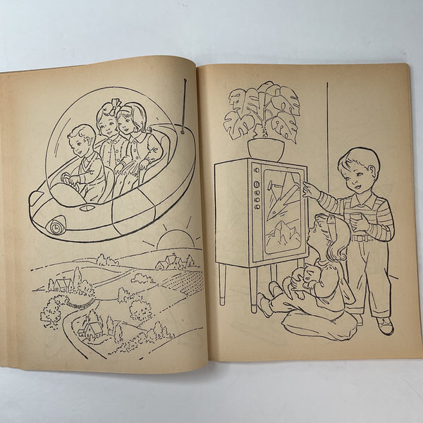 Vintage 1965 Children’s Activity Coloring Book Stephens No. 570