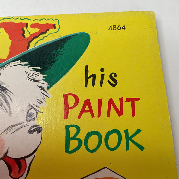 Vintage 1957 Children’s Paint Book Sniffy the Skunk Merrill No. 4864