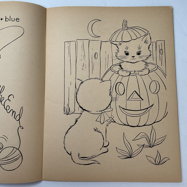 Vintage 1957 Children’s Paint Book Sniffy the Skunk Merrill No. 4864