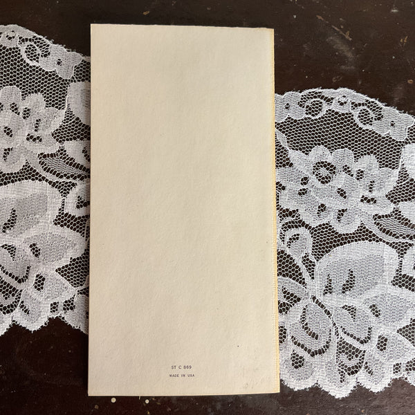 Vintage Get Well Card Sweet Little Girl in Glittery Blue Dress Unused